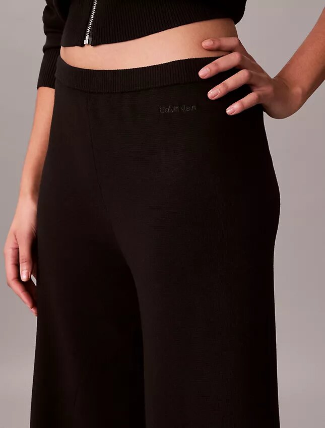 Pantalones anchos de punto holgado Pantalones anchos de punto holgado