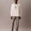 Pantalones cargo de pierna recta lavados a la máquina en mezcla de lyocell Pantalones cargo de pierna recta lavados a la máquina en mezcla de lyocell