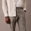 Pantalones cargo de pierna recta lavados a la máquina en mezcla de lyocell Pantalones cargo de pierna recta lavados a la máquina en mezcla de lyocell