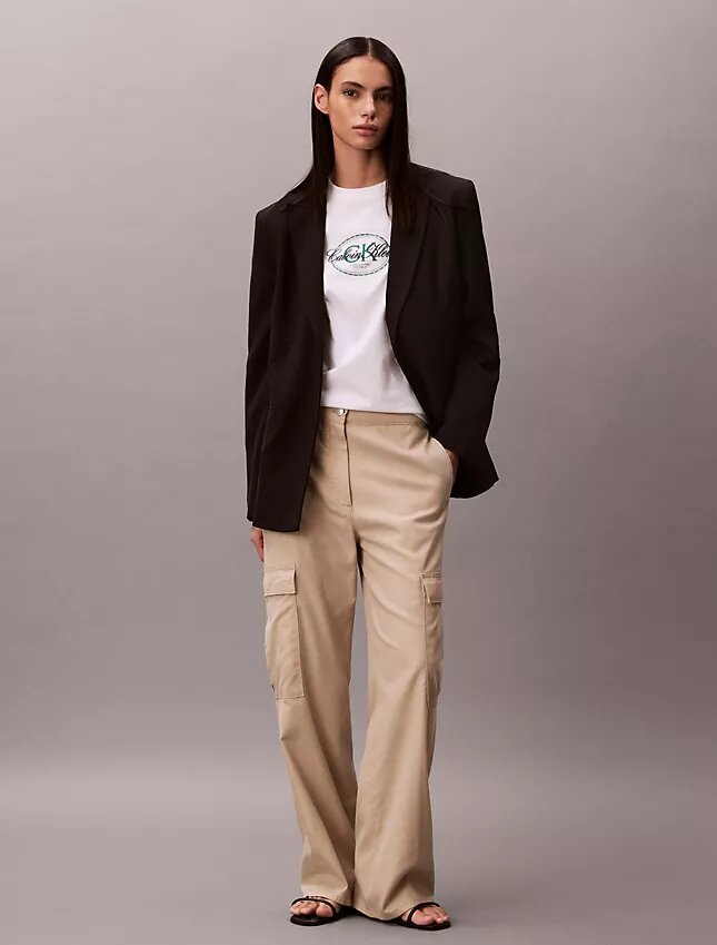 Pantalones cargo de sarga suave Pantalones cargo de sarga suave