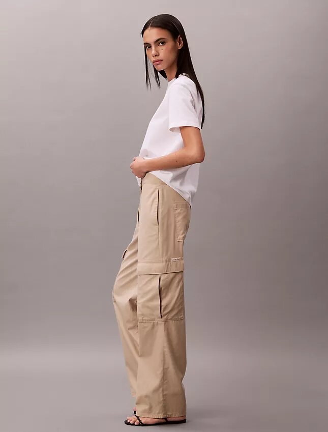 Pantalones cargo de sarga suave Pantalones cargo de sarga suave