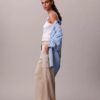 Pantalones cargo holgados de sarga de satén