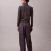 Pantalones cargo holgados de sarga de satén