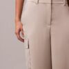 Pantalones cargo holgados de sarga de satén