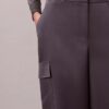 Pantalones cargo holgados de sarga de satén