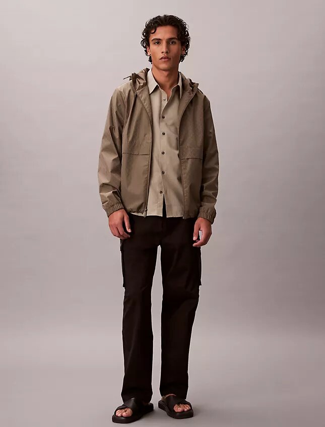 Pantalones cargo rectos de algodón elástico Pantalones cargo rectos de algodón elástico