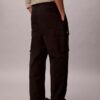 Pantalones cargo rectos de algodón elástico Pantalones cargo rectos de algodón elástico