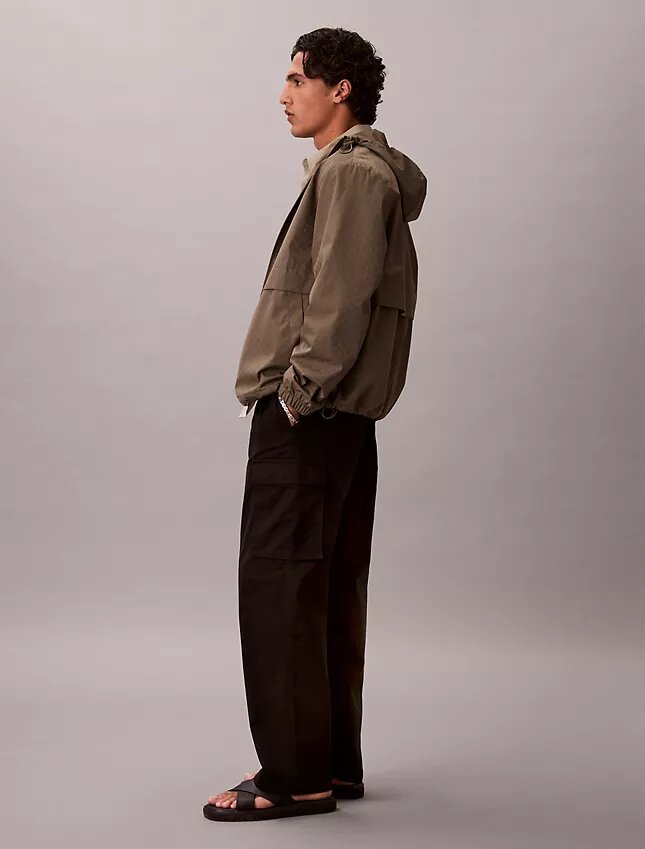 Pantalones cargo rectos de algodón elástico Pantalones cargo rectos de algodón elástico