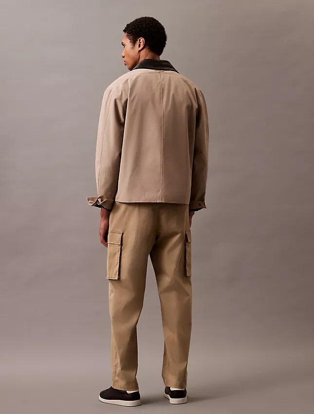Pantalones cargo rectos de algodón elástico Pantalones cargo rectos de algodón elástico