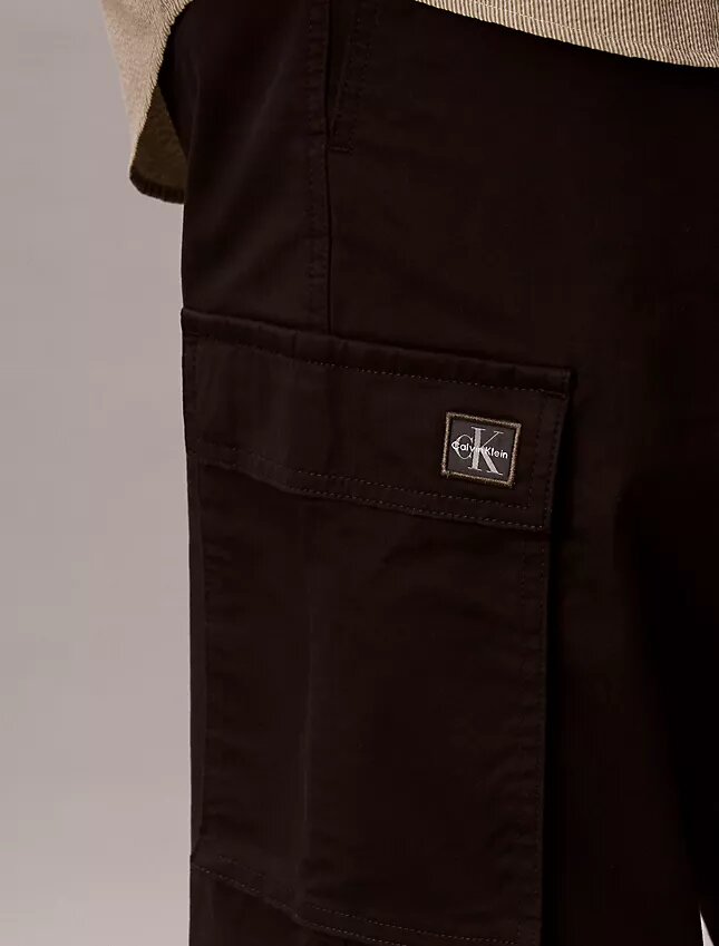 Pantalones cargo rectos de algodón elástico Pantalones cargo rectos de algodón elástico