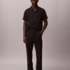 Pantalones cargo rectos holgados de lino y algodón