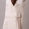 Pantalones cargo rectos holgados de lino y algodón