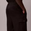 Pantalones cargo rectos holgados de lino y algodón