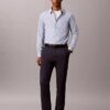 Pantalones chinos ajustados de satén de algodón