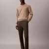 Pantalones chinos ajustados de satén de algodón