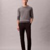 Pantalones chinos ajustados de satén de algodón Pantalones chinos ajustados de satén de algodón