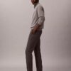 Pantalones chinos ajustados de satén de algodón