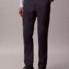 Pantalones chinos ajustados de satén de algodón