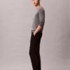 Pantalones chinos ajustados de satén de algodón Pantalones chinos ajustados de satén de algodón