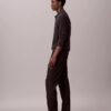 Pantalones chinos ajustados y cónicos de satén de algodón