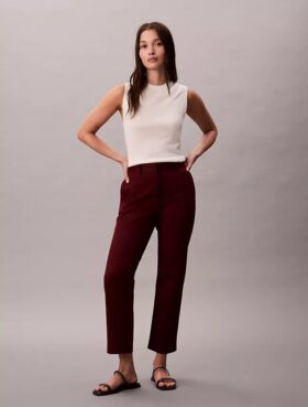 Pantalones chinos de algodón Cotton Stretch de corte recto