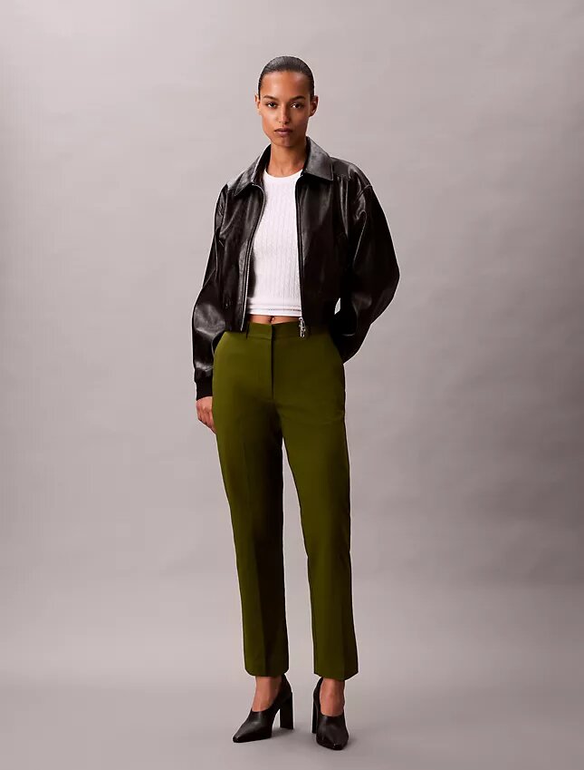 Pantalones chinos de algodón Cotton Stretch de corte recto Pantalones chinos de algodón Cotton Stretch de corte recto