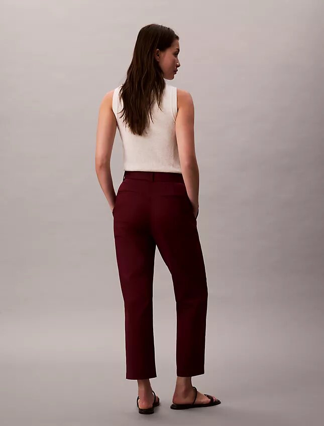 Pantalones chinos de algodón Cotton Stretch de corte recto Pantalones chinos de algodón Cotton Stretch de corte recto