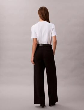Pantalones chinos de algodón elástico de pierna ancha