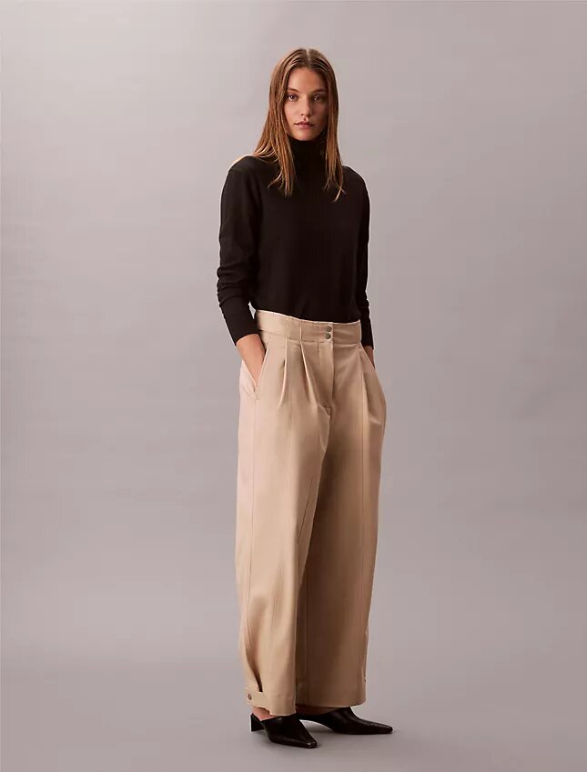 Pantalones chinos de pierna ancha ajustables Pantalones chinos de pierna ancha ajustables