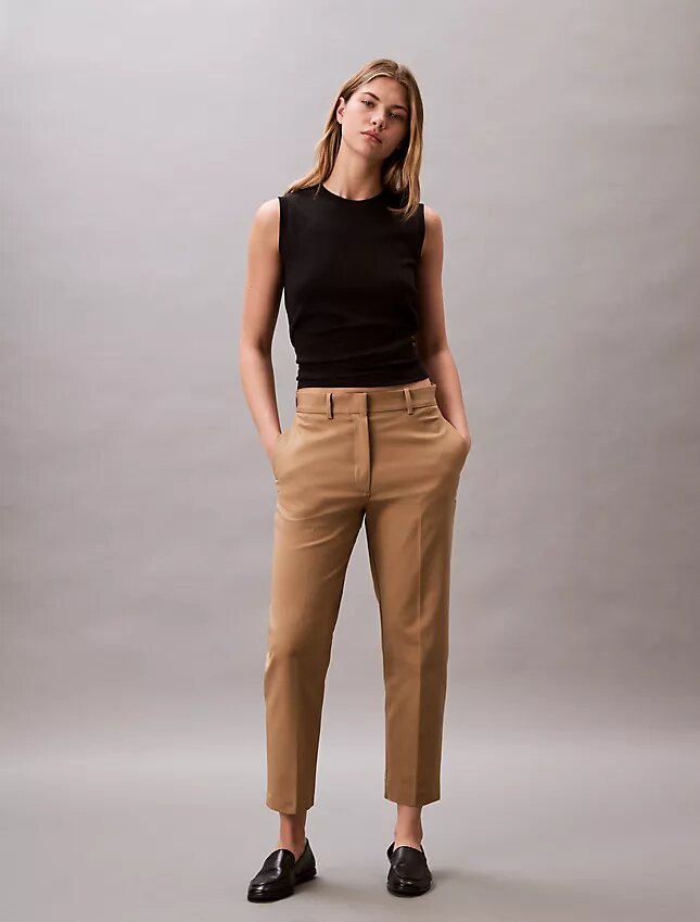 Pantalones chinos rectos de algodón Cotton Stretch Pantalones chinos rectos de algodón Cotton Stretch