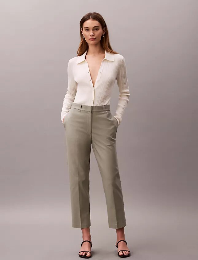 Pantalones chinos rectos de algodón Cotton Stretch Pantalones chinos rectos de algodón Cotton Stretch