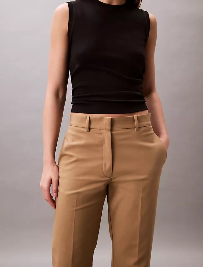 Pantalones chinos rectos de algodón Cotton Stretch Pantalones chinos rectos de algodón Cotton Stretch