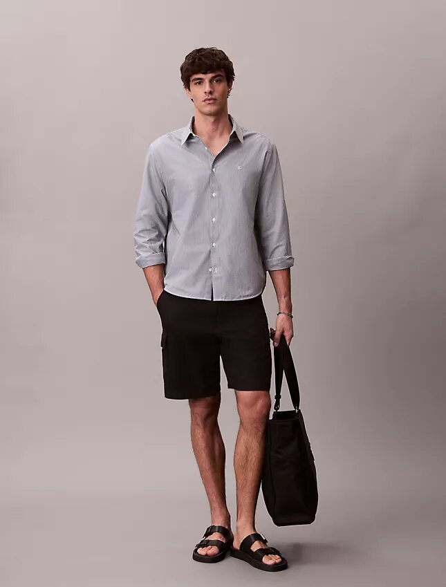 Pantalones cortos cargo de mezcla de lino Pantalones cortos cargo de mezcla de lino