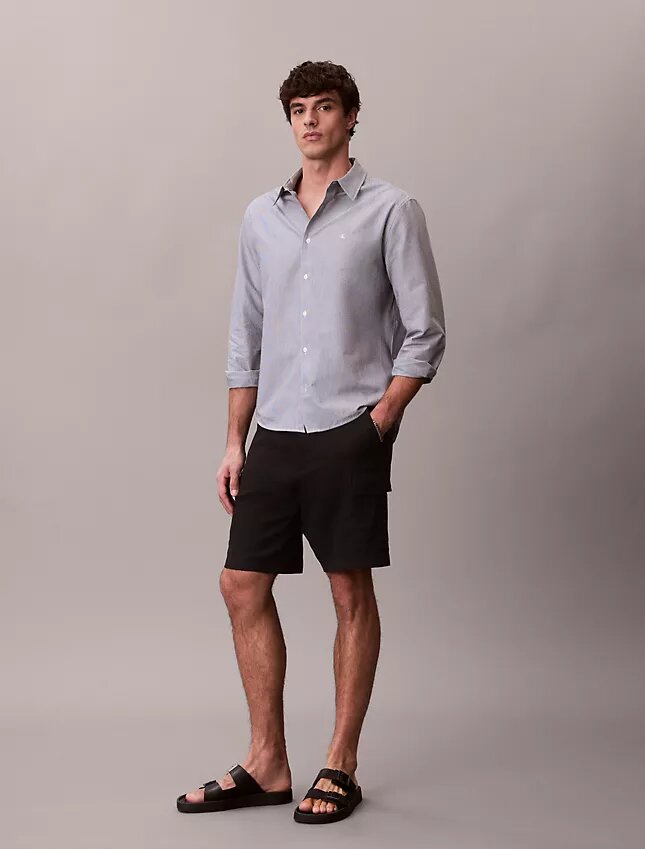 Pantalones cortos cargo de mezcla de lino Pantalones cortos cargo de mezcla de lino