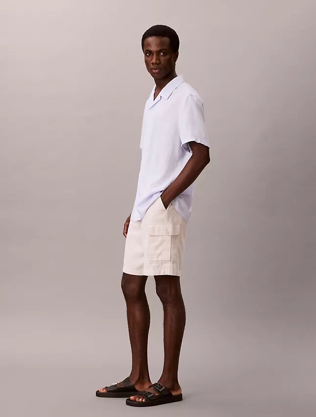 Pantalones cortos cargo de mezcla de lino Pantalones cortos cargo de mezcla de lino