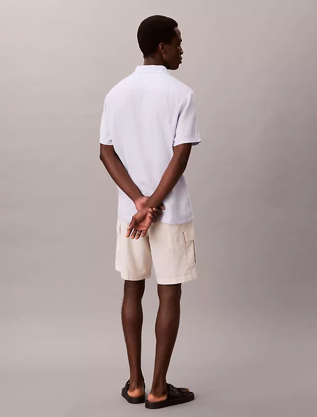 Pantalones cortos cargo de mezcla de lino Pantalones cortos cargo de mezcla de lino