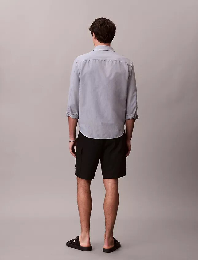 Pantalones cortos cargo de mezcla de lino Pantalones cortos cargo de mezcla de lino