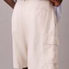 Pantalones cortos cargo de mezcla de lino Pantalones cortos cargo de mezcla de lino