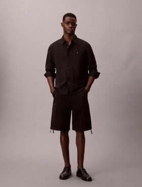 Pantalones cortos cargo de sarga Cotton Stretch de algodón