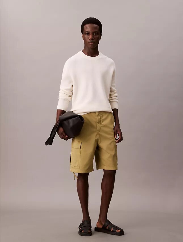 Pantalones cortos cargo de sarga Cotton Stretch de algodón Pantalones cortos cargo de sarga Cotton Stretch de algodón