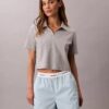 Pantalones cortos de algodón con cintura con logotipo