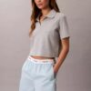 Pantalones cortos de algodón con cintura con logotipo