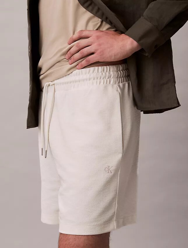 Pantalones cortos de bouclé de mezcla de algodón Pantalones cortos de bouclé de mezcla de algodón