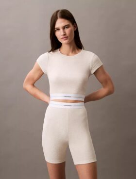 Pantalones cortos de ciclista de Cotton Stretch acanalados