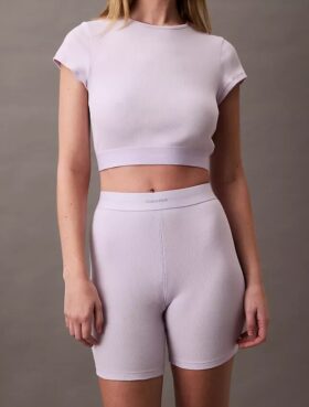 Pantalones cortos de ciclista de Cotton Stretch acanalados