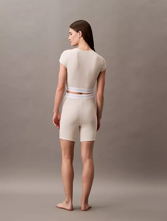 Pantalones cortos de ciclista de Cotton Stretch acanalados Pantalones cortos de ciclista de Cotton Stretch acanalados