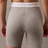 Pantalones cortos de ciclista de Cotton Stretch acanalados Pantalones cortos de ciclista de Cotton Stretch acanalados