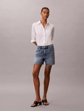 Pantalones cortos de Denim de corte acampanado