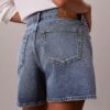 Pantalones cortos de Denim de corte acampanado