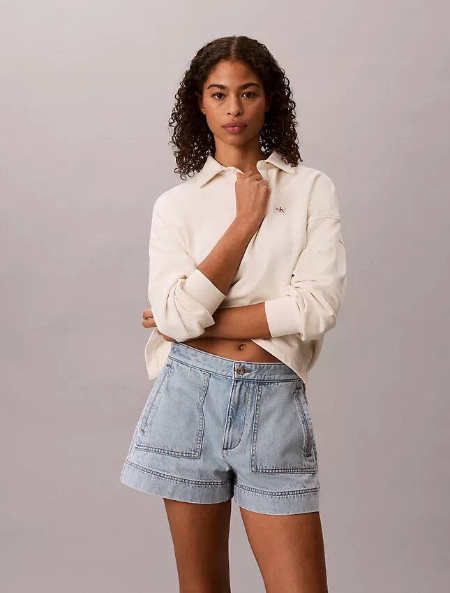 Pantalones cortos de Denim utilitarios Pantalones cortos de Denim utilitarios